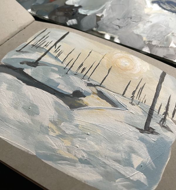 Surprising myself: Painting the forest after the fire